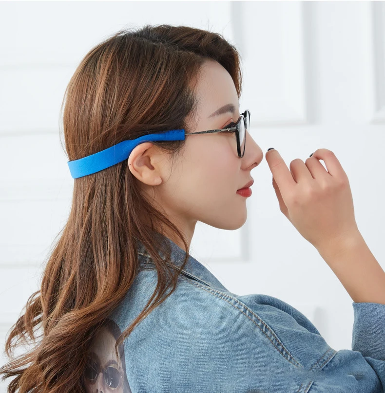 Logo custom Neoprene sports swimming floating cord glasses lanyard neck retainer strap eyeglass sunglasses chain strap