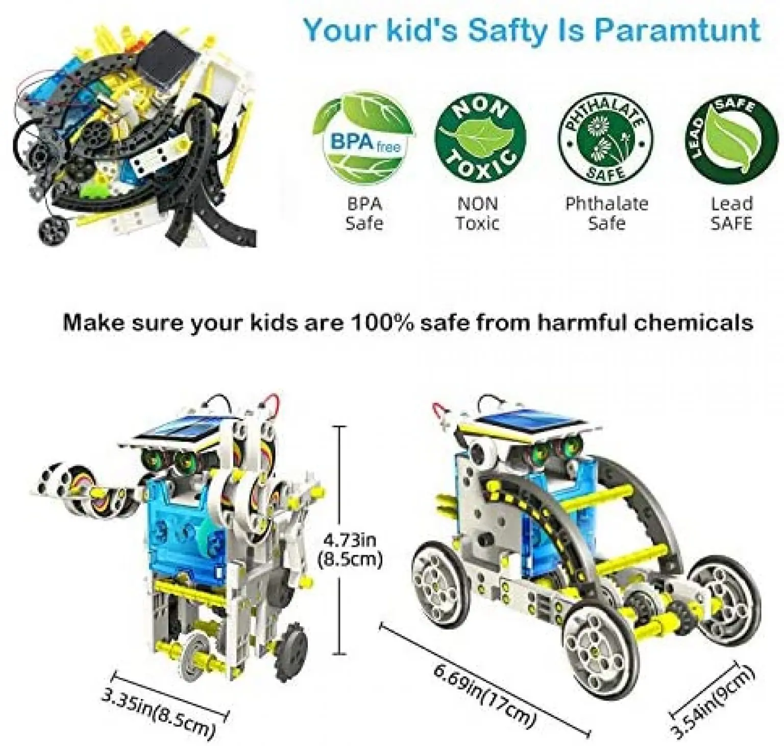 Assembling education 13-in-1 stem solar robot kit toys diy building science stem solar robot kit 13 in 1 solar robot toy