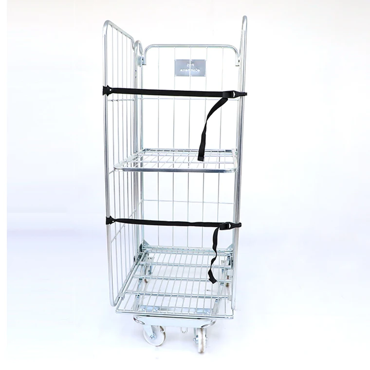 Medium Duty Moving Material Handling Transport Supermarket Logistics Rolling Cage Trolley