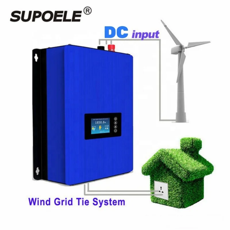 LCD display 2KW Wind Grid Tie Inverter 2000 Watt With Limiter With Wifi Monitoring For DC 45-90V Wind Turbines