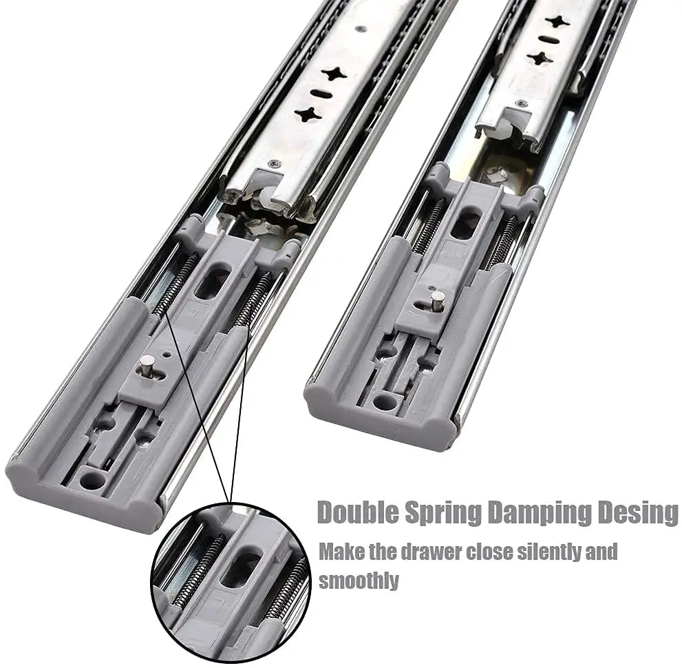 SNEIDA 112Kg 53mm Locking heavy duty slides Heavy Industrial slide rails for furniture work soft close