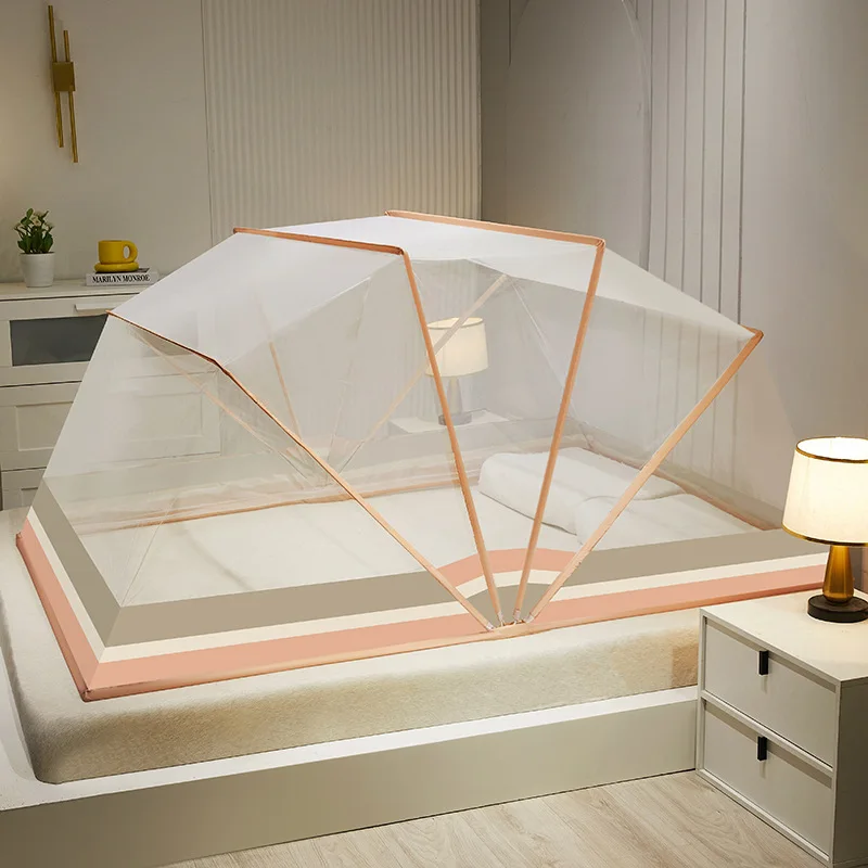 Foldable Mosquito Net New Free Installation Household Bedroom Thickening Universal Pattern Account Dustproof