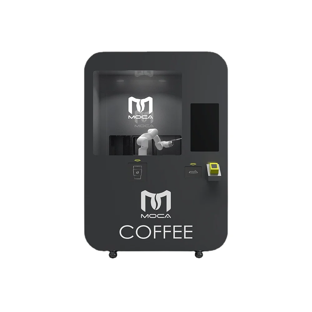 Coffee Milk Tea Robot Make Smart Vending Machine With Ice Or No Ice Intelligent Store Bubble Tea Vending Machine
