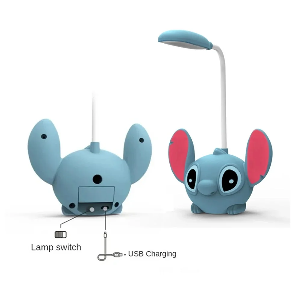 Led Desk Lamp With Pencil Sharpener Foldable Light Cute Cartoon Desk Night Light Usb Recharge Light Gift W24-262