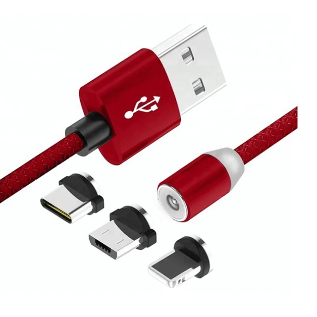 Magnet Data Cable Connectors 3 In 1 Magnetic Usb Cable Charging Cable For Smartphone