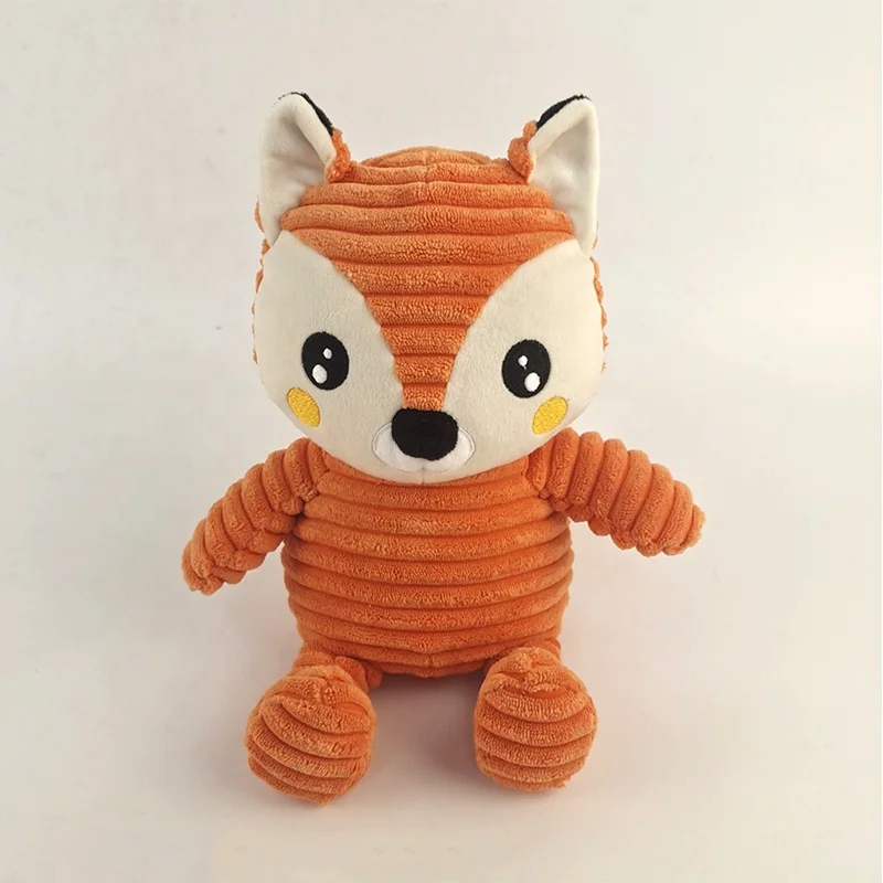 2024 New Customize Animal Shape 12 Inch Blue Elephant Pink and White Bunny Striped Pig Rhino Plush Toy of Stripe Cat