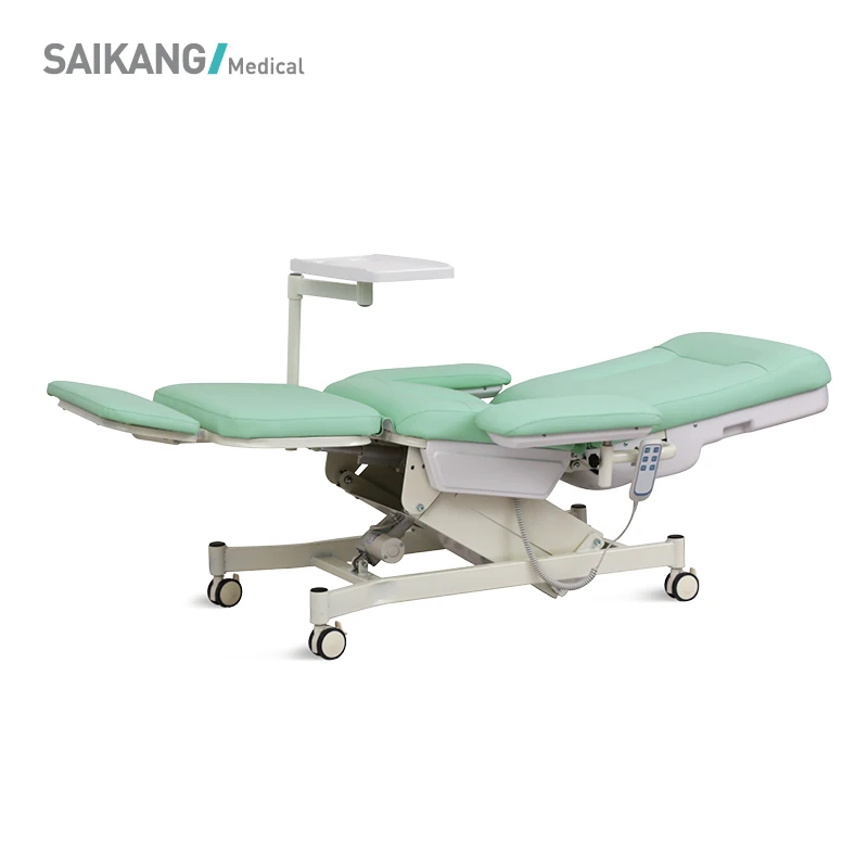 SKE-133 SAIKANG Quality Hospital 5 Function Adjustable Electric Reclining Dialysis Chair with Wheels
