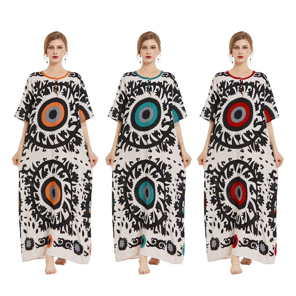 Latest design 3D round flower long skirt Kaftan Dubai NEW model abaya in dubai