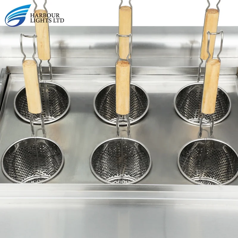 Commercial Electric Pasta Cooker Kitchen Equipment Boiling Stove Professional Counter Top Noodle Cooking Machine With 6 Baskets