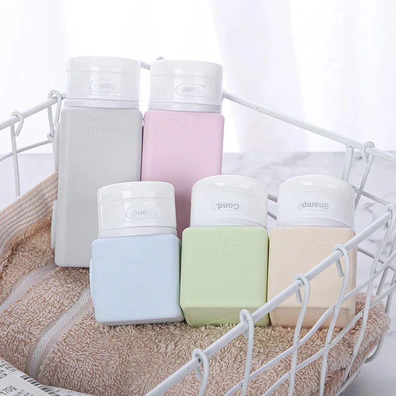 Wholesale TSA Approved 100Ml Small Travel Size Shampoo Bottles Set Portable Leak Proof Silicone Travel Kits Bottle