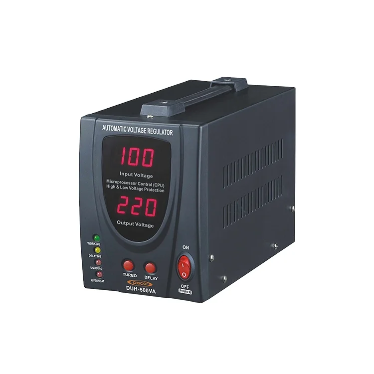 
500w ac meter display automatic voltage stabilizer/regulator for refrigerator/air conditioner 220V/110V 