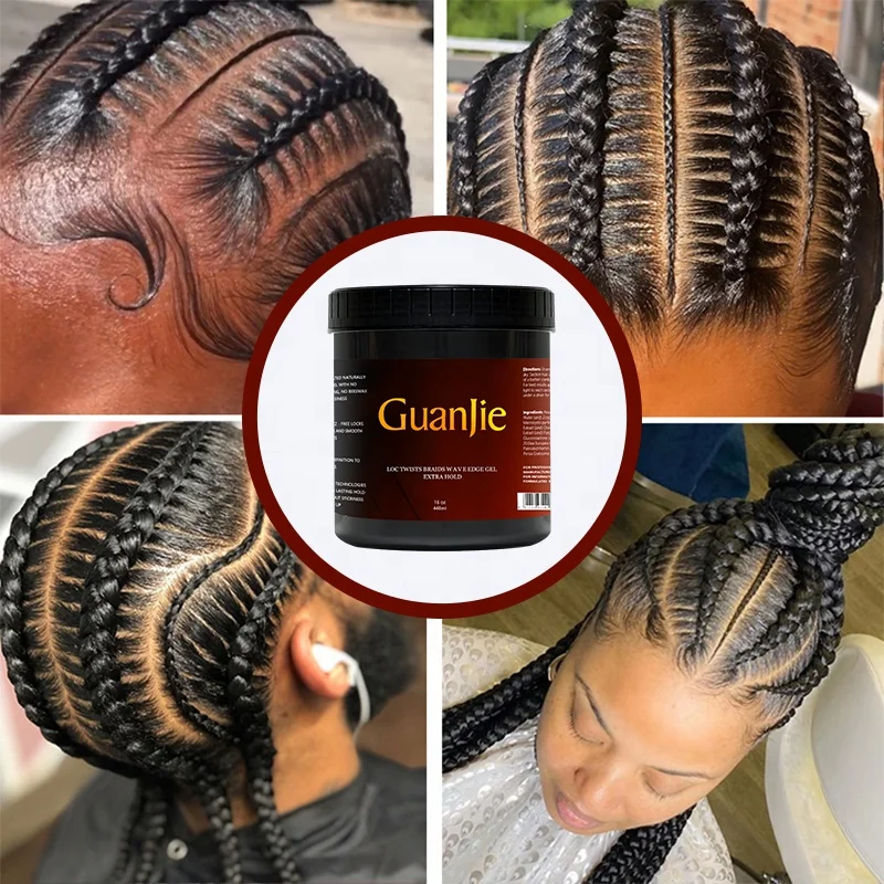 New Arrival edge control SALON SIZE 4c Organic Conditioning hair braiding gel edge control braid loc n gel 16 oz