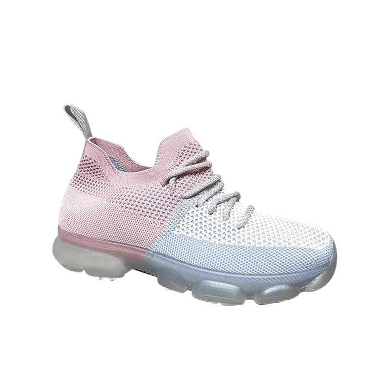 New Arrive Spring Autumn Breathable Colorful Knit Casual Sport Running Women Shoes