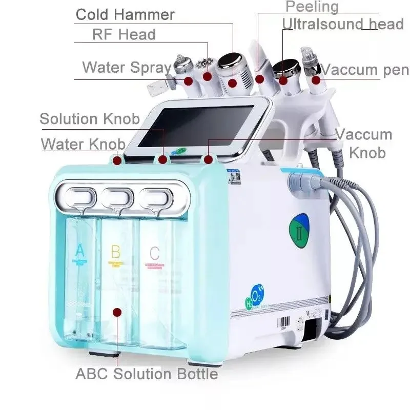New High Quality Dermabrasion Machine Multifunction Oxygen 6 In 1 Face Deep Clean hydra beauty facial Machine