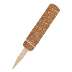 1/2/4 PK Coir Totem Pole with Plant Labels or Twist Tie Garden Tape Roll Plant Protect Trap Coir Moss Totem Pole/Stick