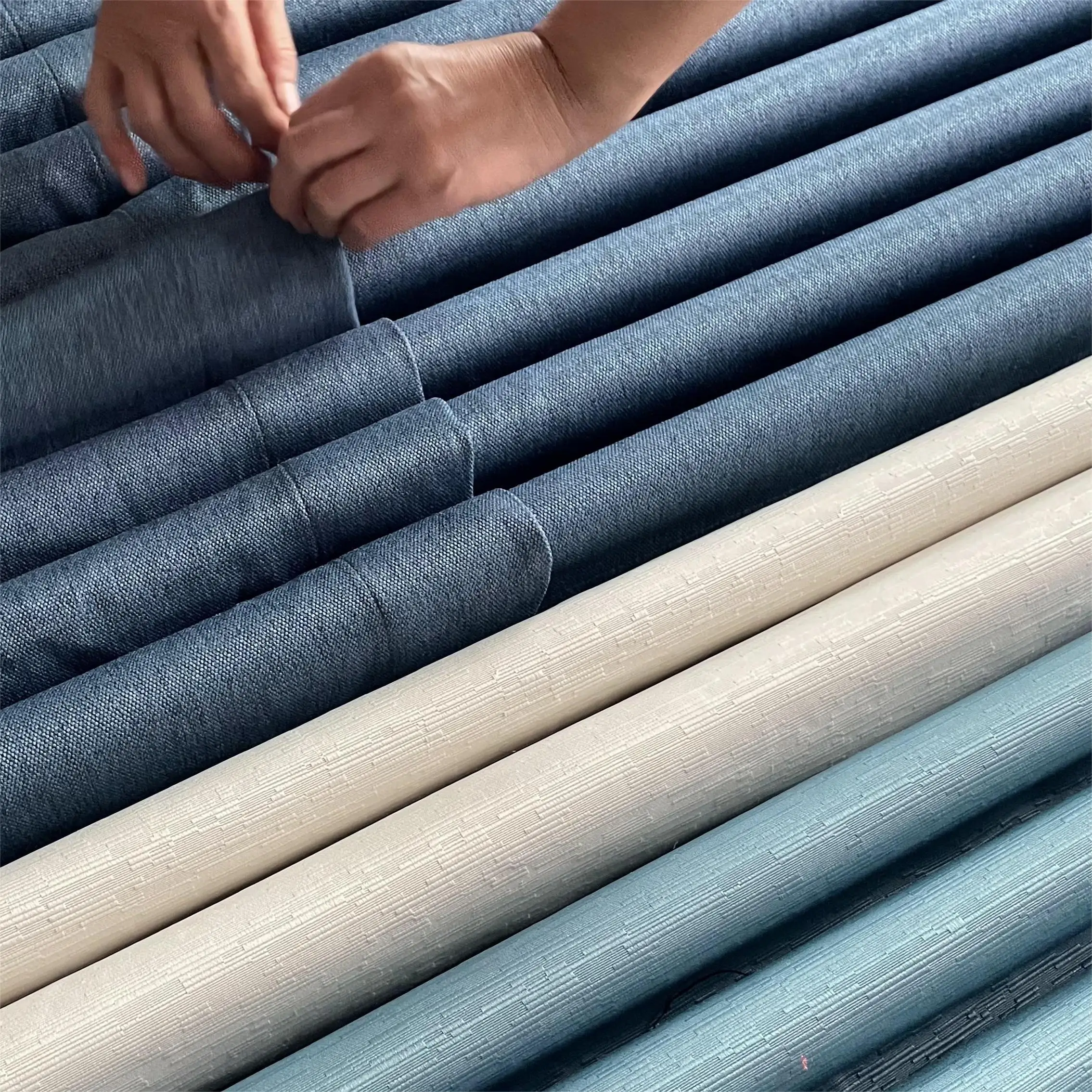 Corrugated pattern color printing thickened polyester shade insulation custom hotel project curtain factory wholesale