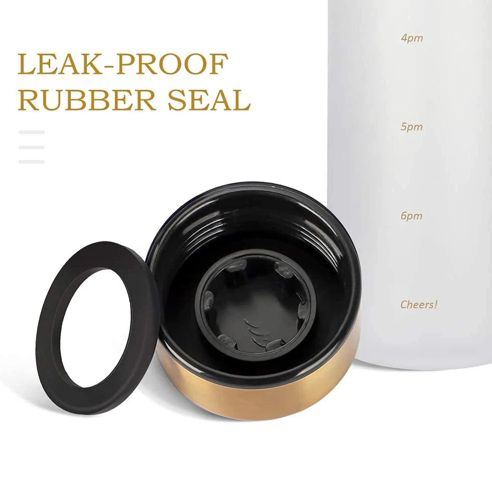 Wholesale 1000ml Borosilicate  Sublimation Glass Water  Bottle with time marker BPA Free