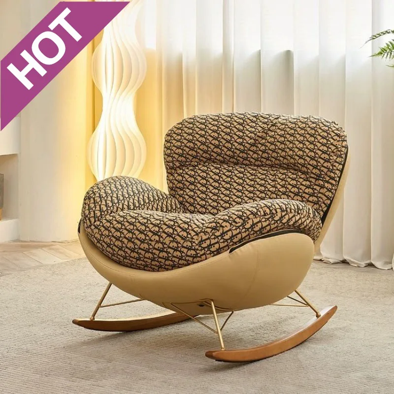 lounge leather swan chair antique leather armchair rocking armchair Lazy couch snail chair eggshell papasan chair