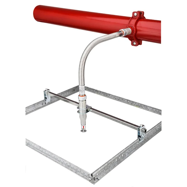 LEYON UL FM Fire Fighting Pipes  Protection System Fire Sprinkler System Stainless Steel Fitting Braided Flexible Fire Hose