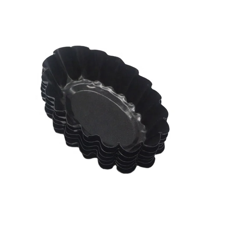 Fluted Nonstick Oval Shaped Mini Tart Pan Sweden Tart Tins Fruit Pudding Mold