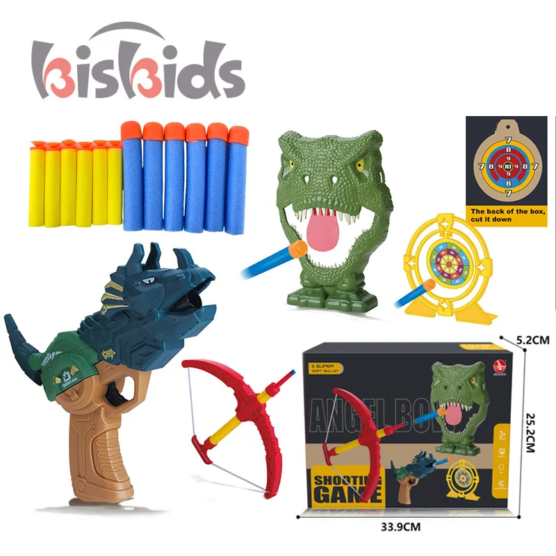 Dinosaur Toys Shooting Games for Kids   Dinosaur Soft Gun Dual Purpose Children Bullet Shooting Toy Dart Kid Play Toys For Boys