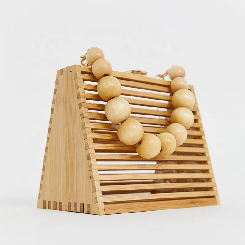 
 Женская обувь ручной работы в стиле ретро для женщин бамбука сумки из натуральной кожи модные деревянный плетеная Сумка-тоут сумки повседневные пляжные полые с открытым плечом культ Сумка Соломенная пляжная сумка  