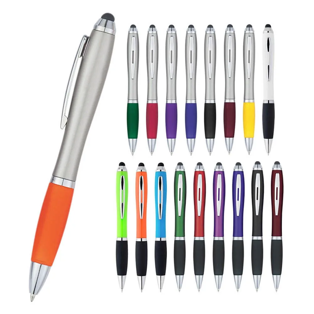 Custom Logo Promotional Handy Stylus Ball Pen Plastic shell Touch Screen Ballpoint Pen