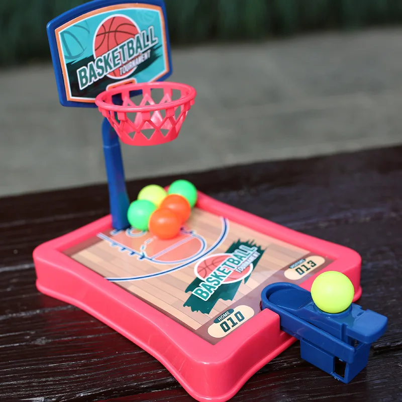 Kids  Mini Portable Parentchild Interactive Machine Finger Shooting Catapult Basketball Court Desktop Board Game Toys