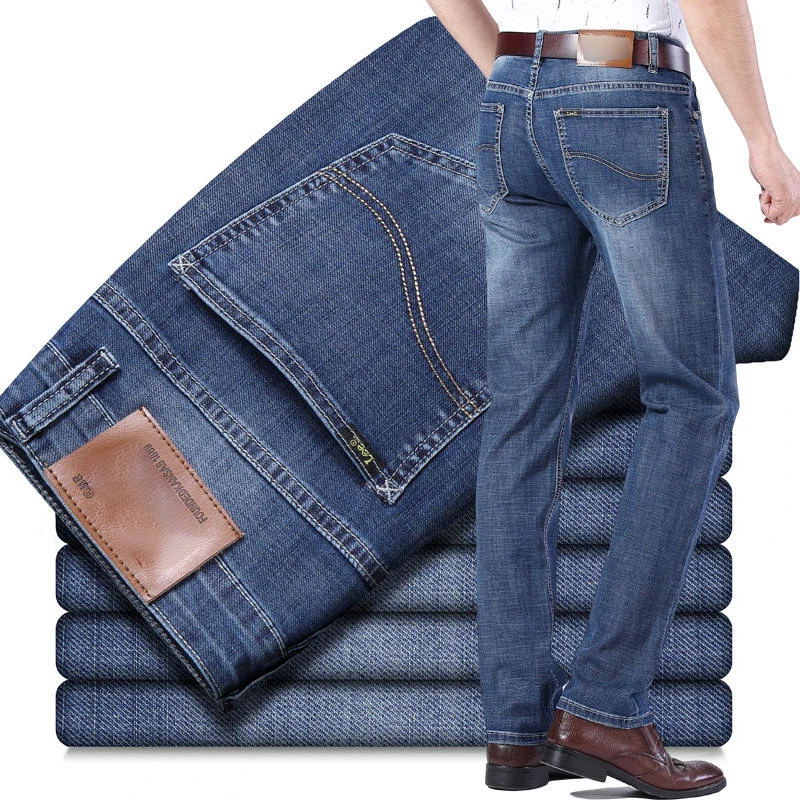 2023 spring and summer wholesale fashion blue trousers stylish baggy boyfriend denim men jeans pant