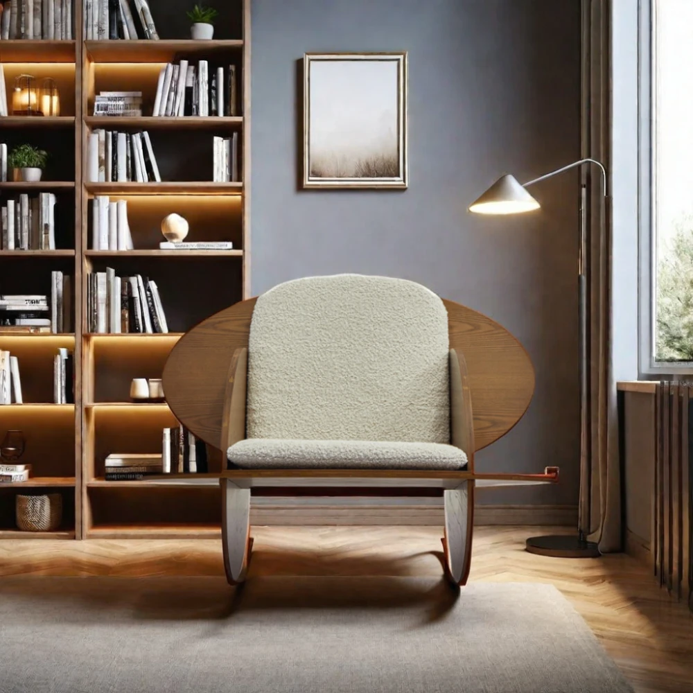 High Quality Fabric Relax Leisure Chair Disassemble Rocking Sofa Seat for Living Room Bedroom Villa-Less Shipping Fee