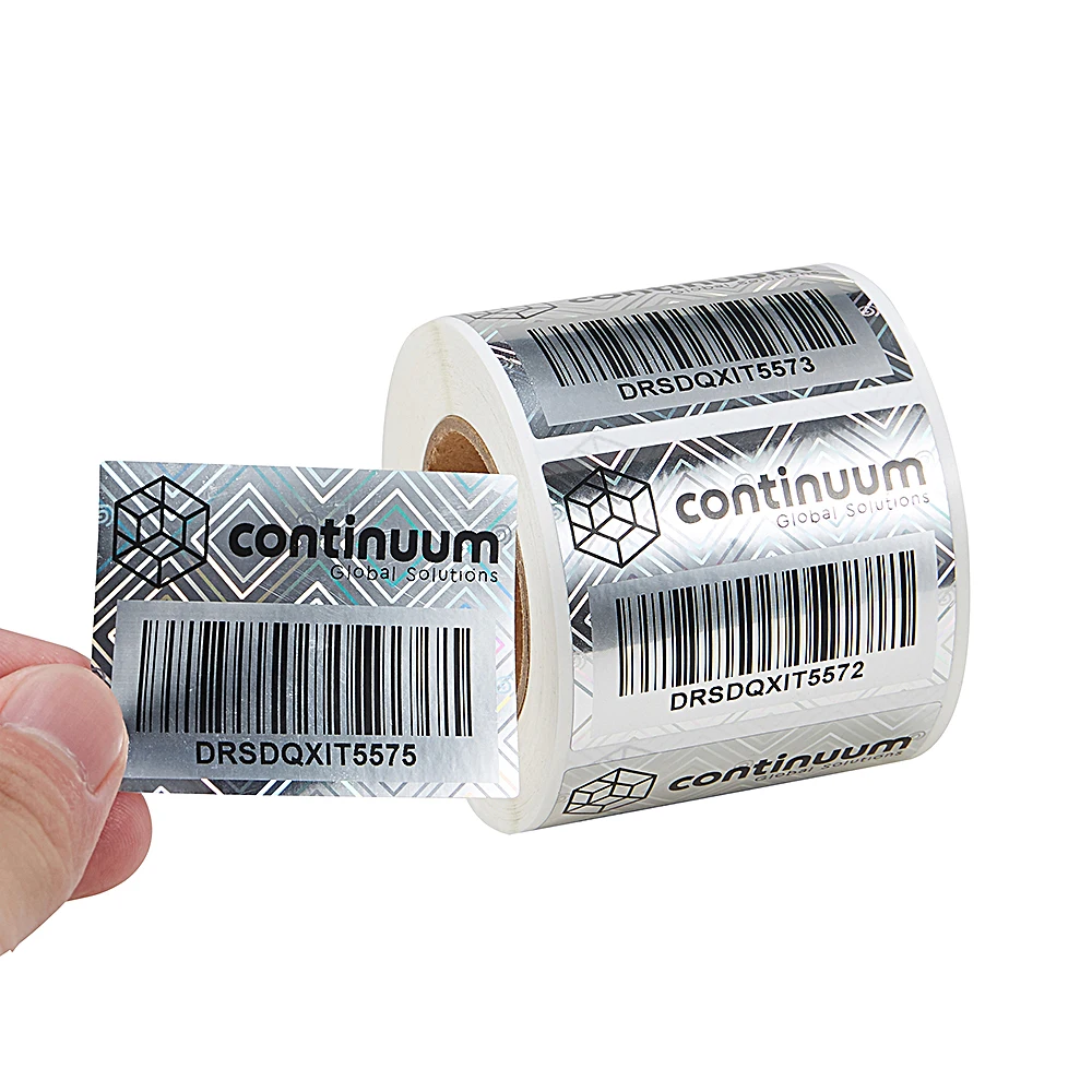 Custom Logo Adhesive Waterproof Holographic Foil Label Laser Anti-counterfeiting Void Hologram Sticker