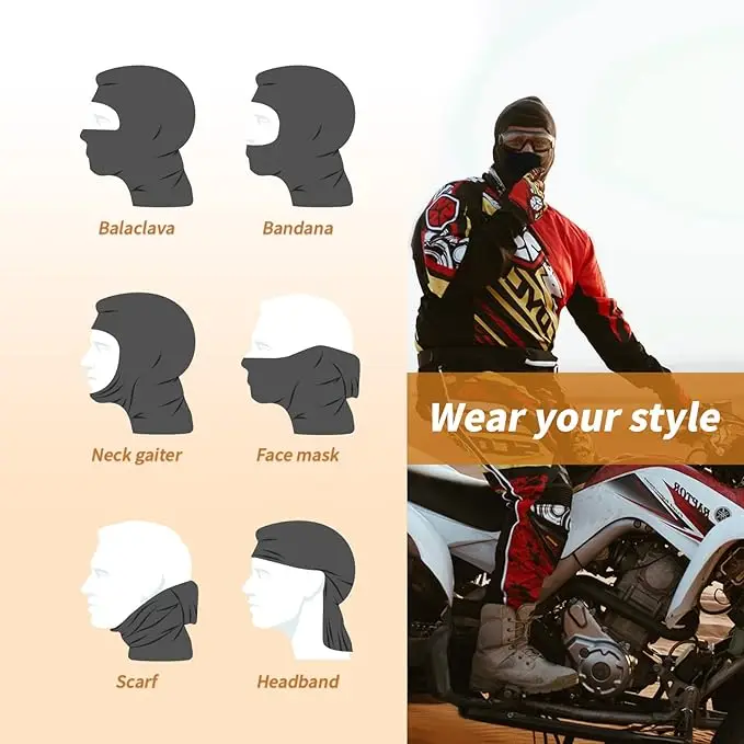New Design Windproof custom logo printing winter hats motorcycle ski face mask balaclava