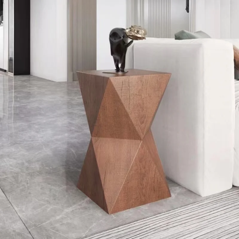 Nordic solid wood pier coffee table log root carving coffee table root edge several circular living room household stools