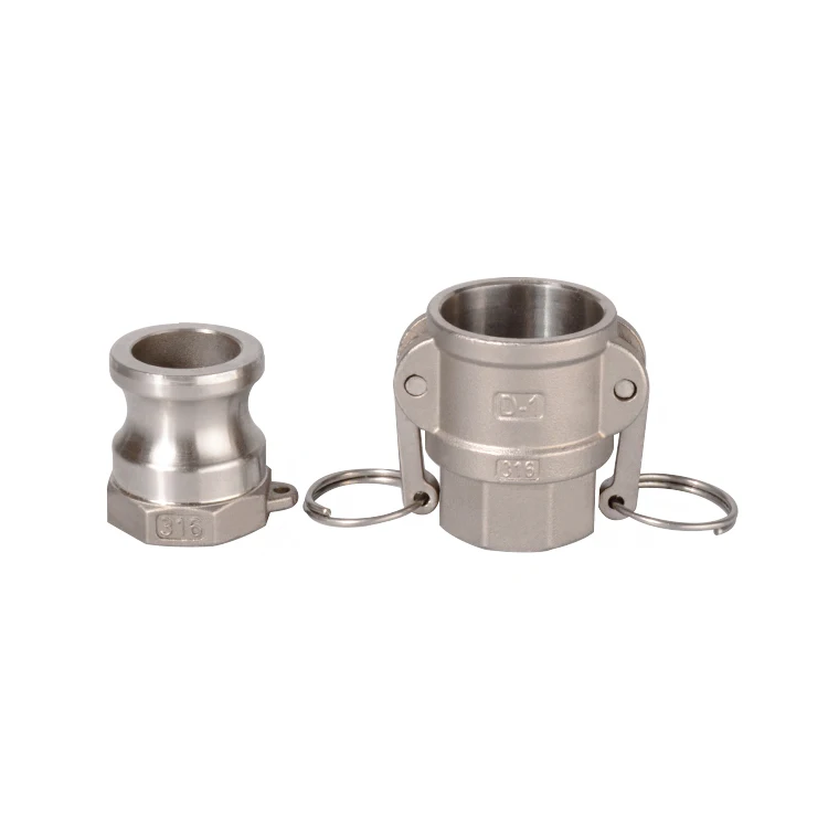 Stainless Steel SS316 or SS304 Flexible Pipe Quick Connector A+D Type Camlock Coupling