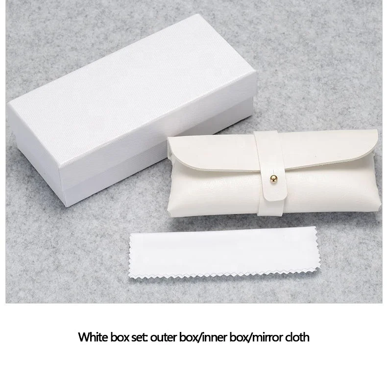 Durable Leather Eye Glasses Sunglasses Shell Hard Case Convenient Lightweight Protector Box Solid Color Pouch Bag Easy To Carry