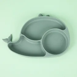 Silicone baby feeding sets Divided Suction dinner plate sets on chair Supplementary food plate sets bowl bibs spoon water cup