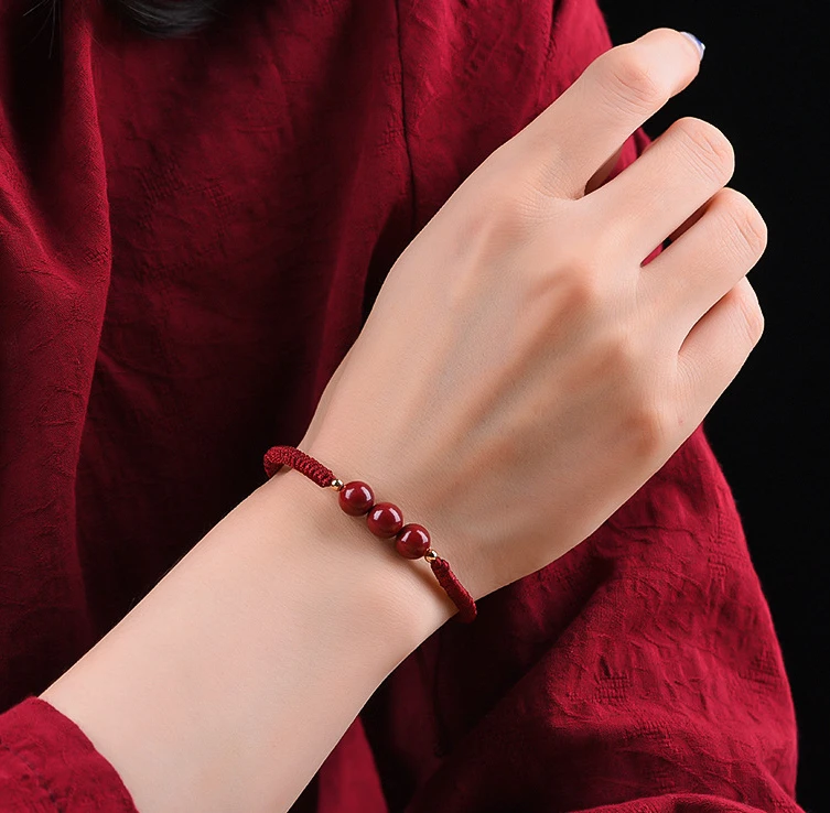 Красная веревка Cinnabar, веревка для рук cinnabar, плетеная веревка для рук, веревка на удачу