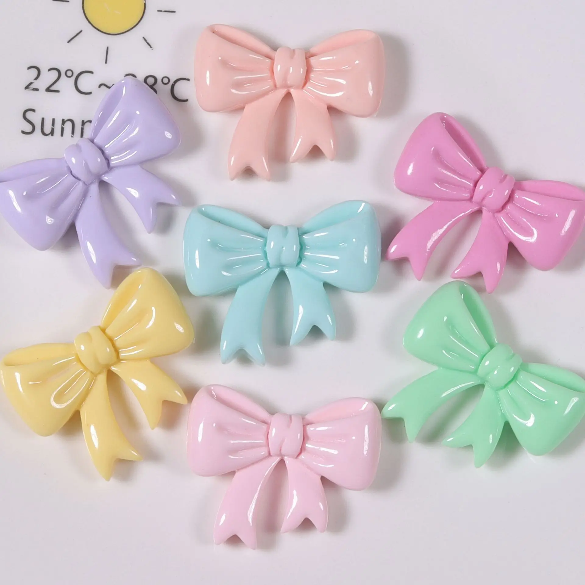 Bow Tie Resin Accessories Diy Mobile Phone case Storage Box Headwear Crafts Charms Nail