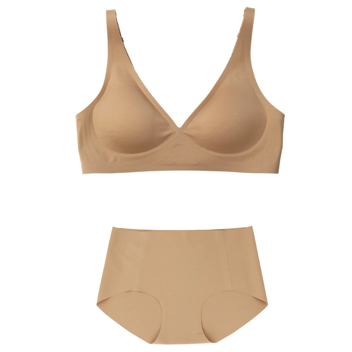 The most comfortable sexy underwear Wireless Free Solid Soft Sports bra set Comfortable non-feeling underwear