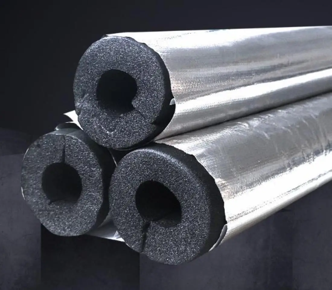 Excellent Price Black+white Rubber and Plastic Air Conditioning Terminals Open rubber aluminum foil insulation pipe