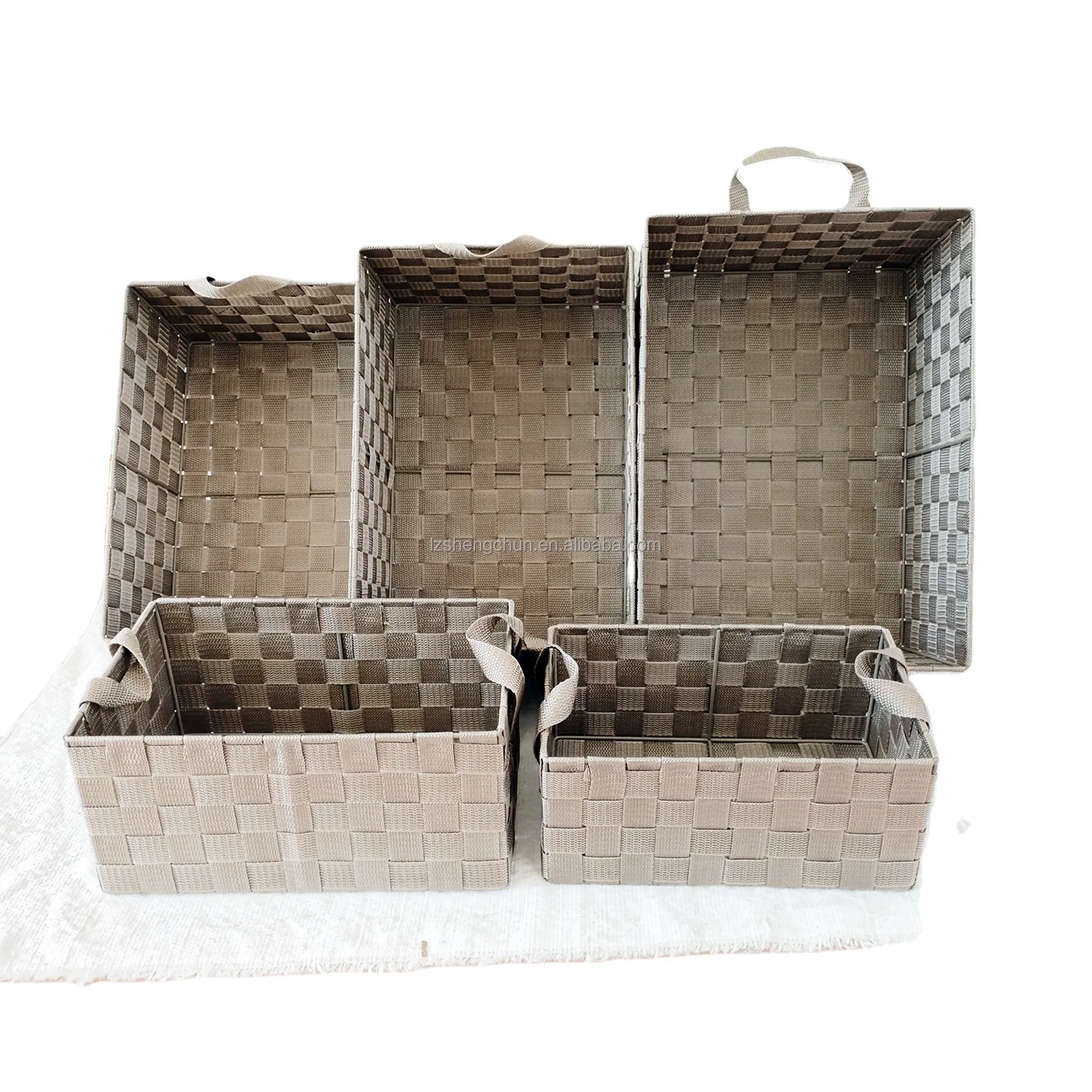 handmade Nylon woven baskets and decoration large storage basket for organizing