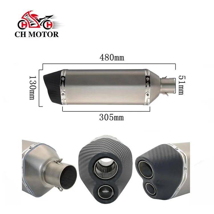 Motorcycle Exhaust Pipe high pferformance muffler 50cc scooter performance exhaust