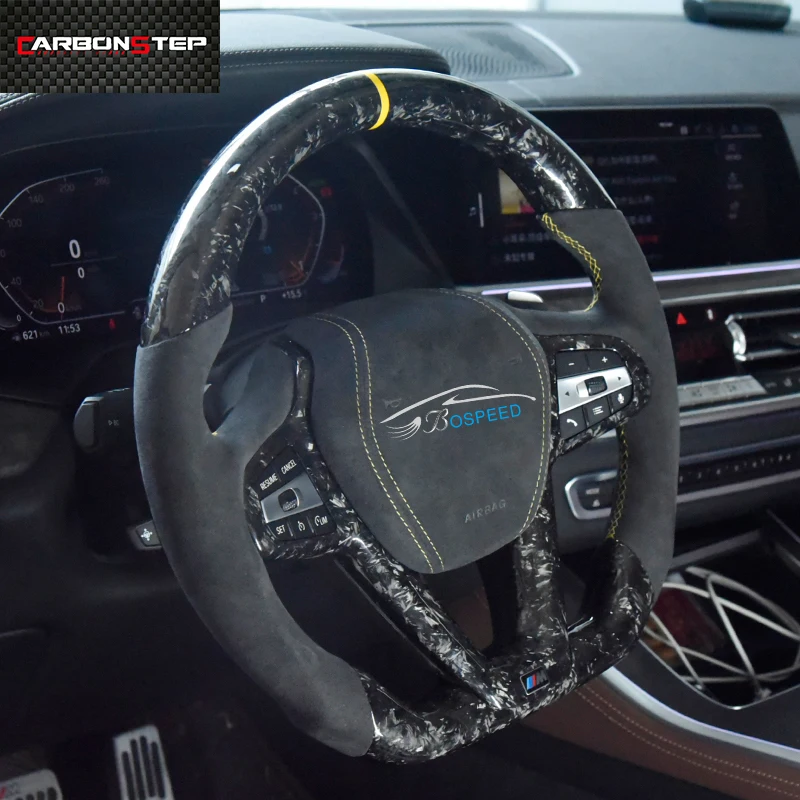 Fit For BMW M2 M3 M4 M5 F18 F10 F15 F16 F20 F22 F30 F32 F36 f40 F80 F90 m performance forged carbon fiber LED car steering wheel