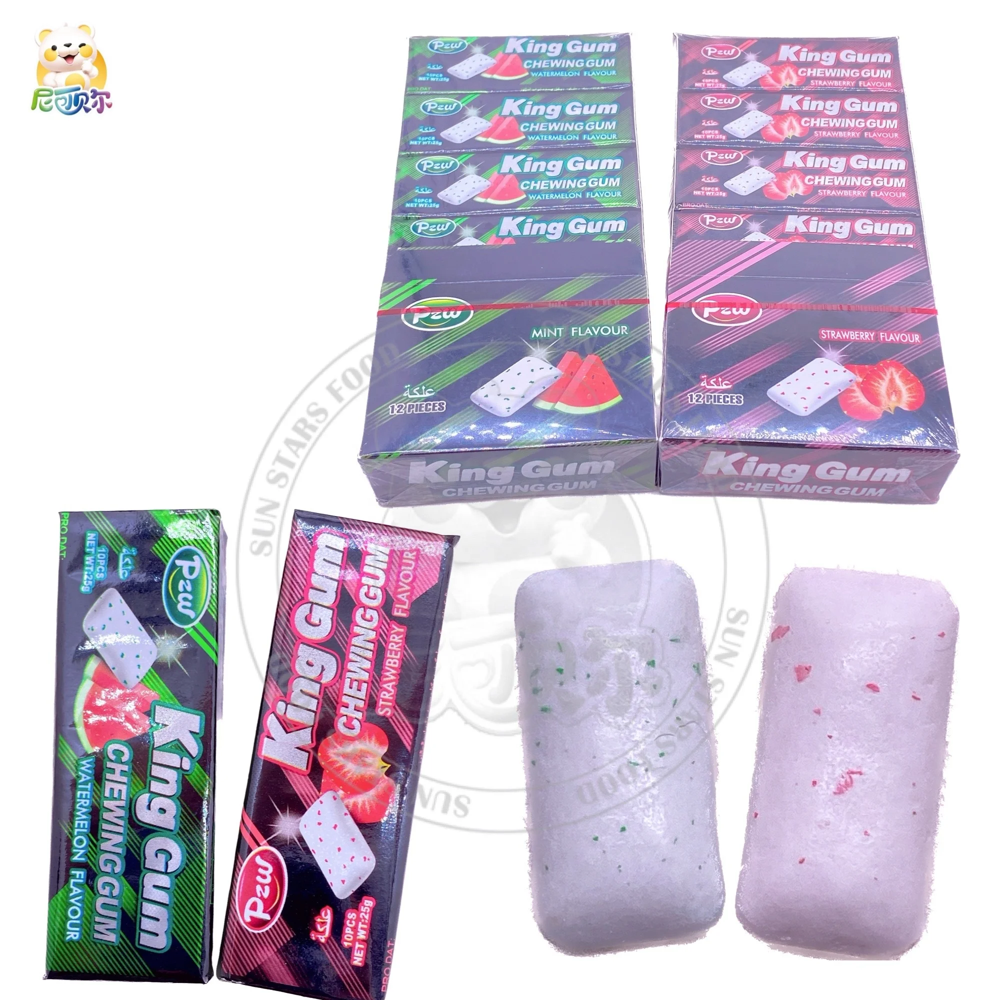 New Mint And Strawberry Watermelon Flavors Bubblegum Gumballs Candy Sweets Gums