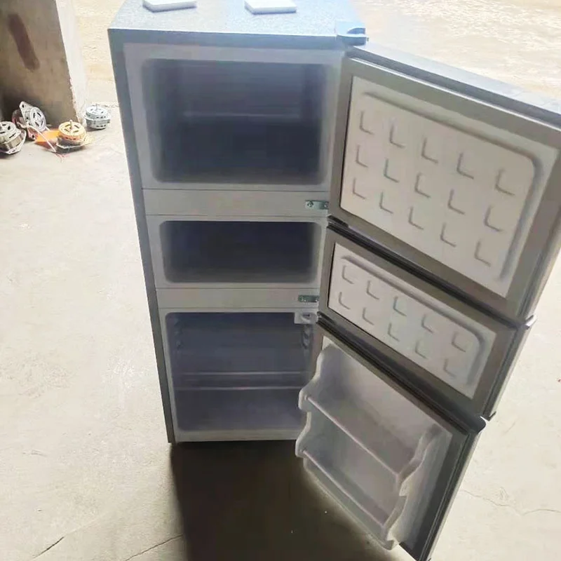 88L Cheap Standing Home Three Doors Mini Fridge