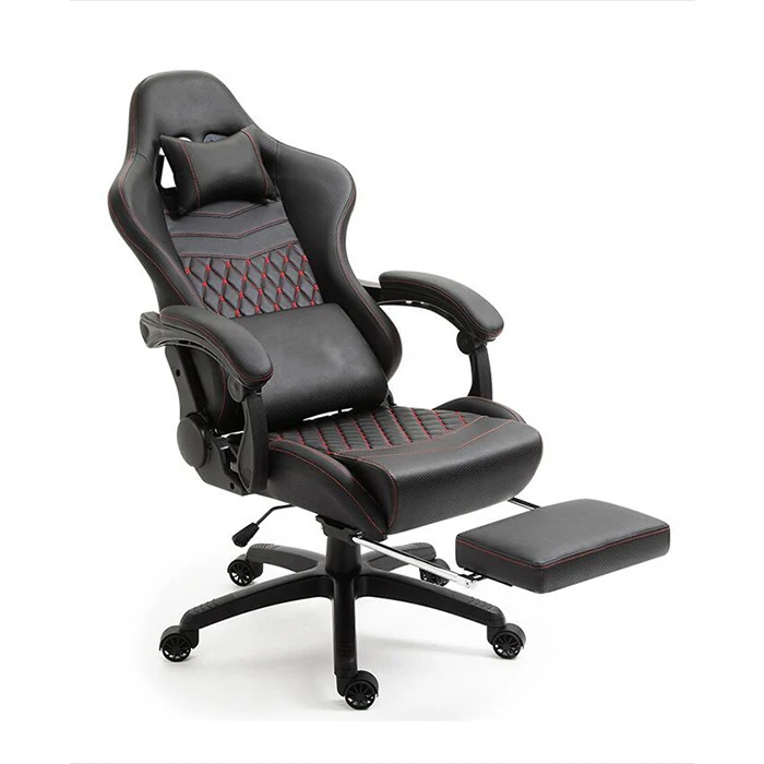 black leather gaming chair customized gaming chair