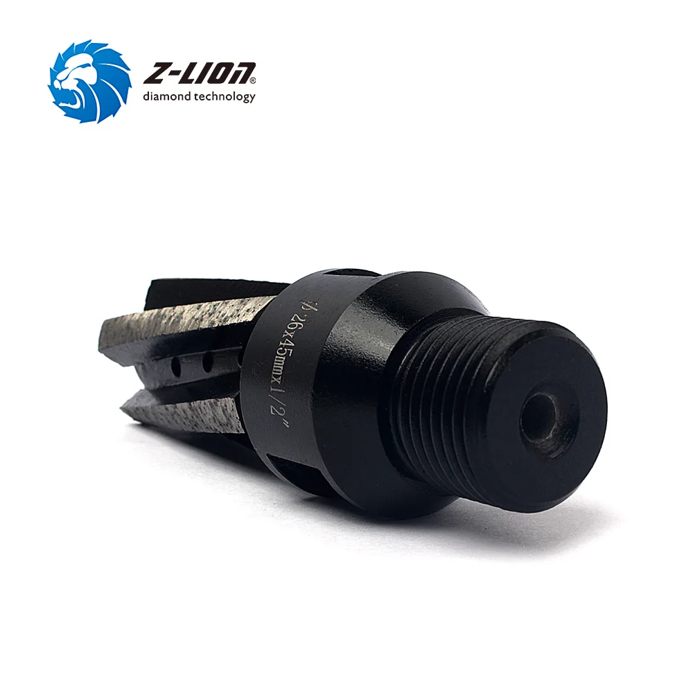 ZLion High Quality Black CNC Finger Router Hard Stone Granite Marble Core Drill Bits by Z LION DIAMOND TOOLS