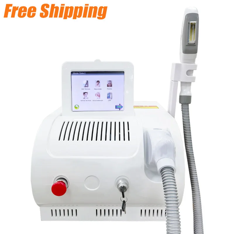 Free Shipping Portable Diode Laser Hair Removal Machine with IPL OPT