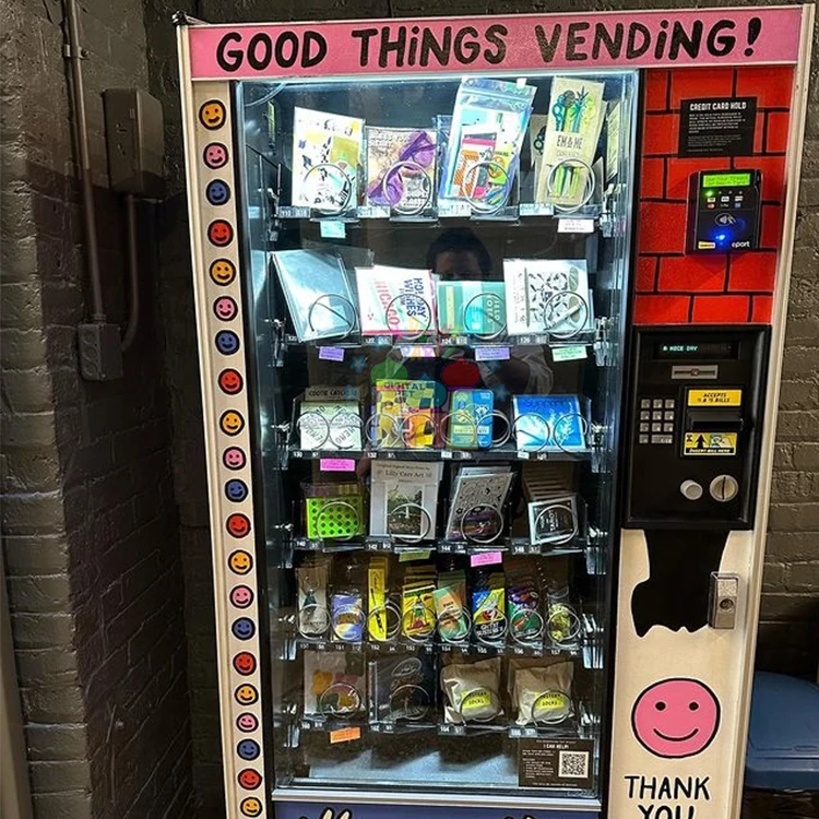 Commercial combo small sale smart vending machine for foods and drinks digital black