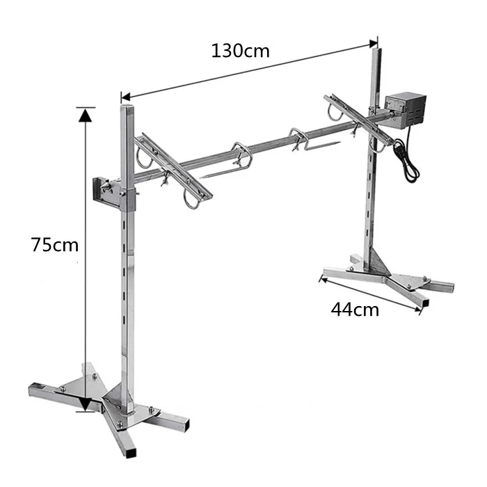 RTS BBQ135  Hot Sale Rotisserie Kit 220-240V Motor BBQ Grill Kit Spit Rod Rotisserie Roaster For Barbecue Outdoor Bonfire Party